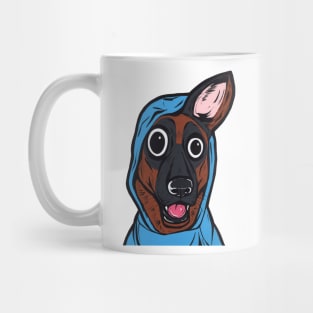 German Shepherd Blue Hoodie Mug